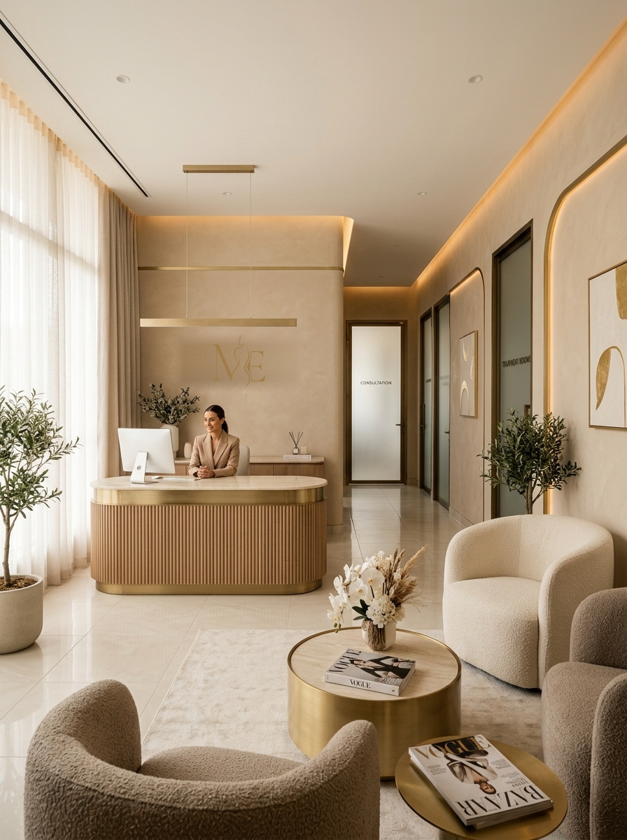 ME Medical Estetik klinik karşılama alanı